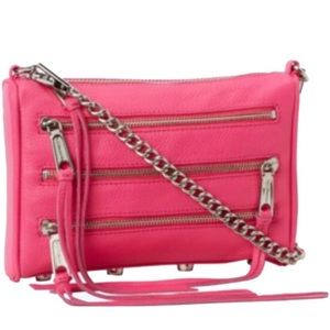 Rebecca Minkoff 5 Zip Leather Cross Bag